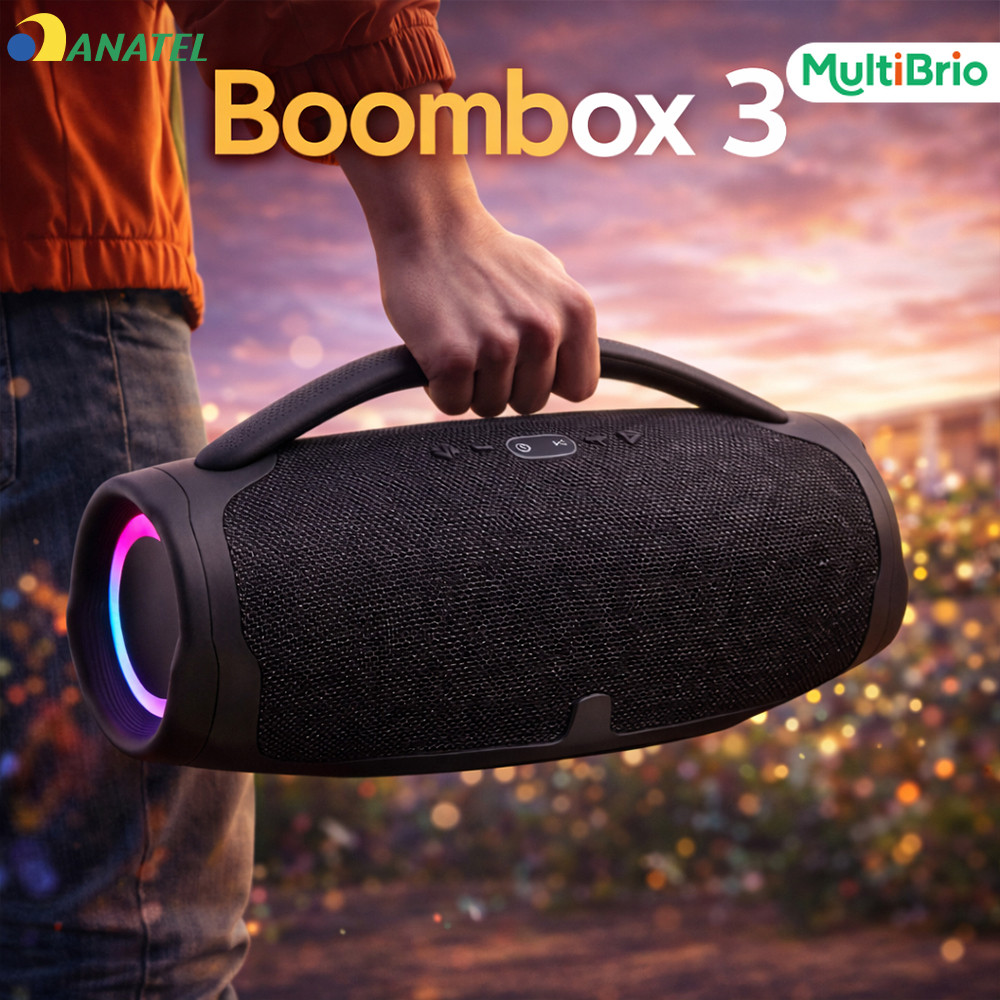 Caixa De Som Boombox 3 Bluetooth  70W Grave Forte 