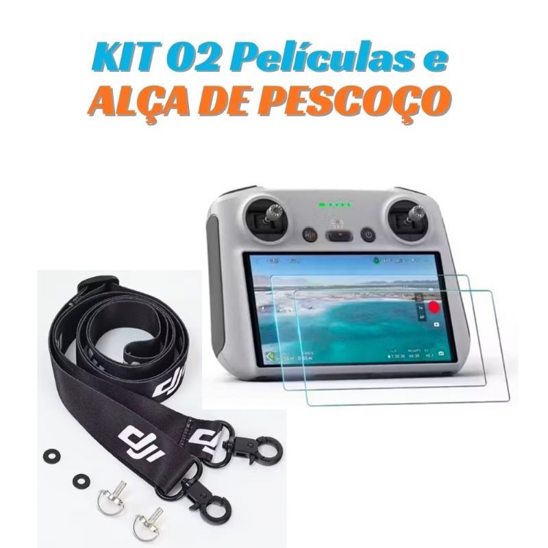 Kit 02 Películas de Vidro e 01 Alça Pescoço Par