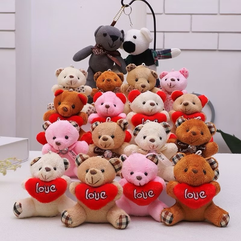 kit 3/6/12  Urso de Pelúcia Miniatura Chaveiro &#