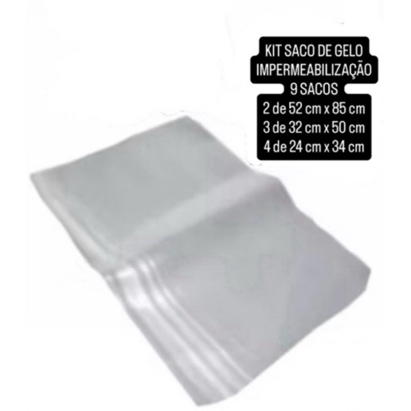 KIT 9 SACOS 0.10 POLIPROPILENO PRÓPRIO P/ IMPERME
