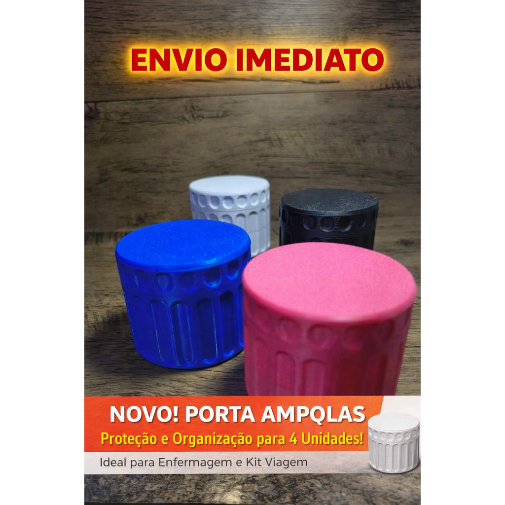 Organizador De Ampolas Estojo Porta 4 Unidades Cas