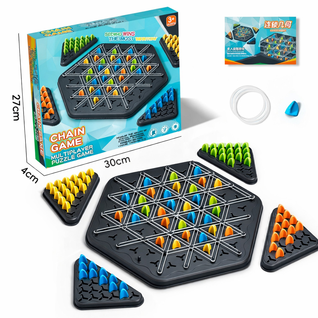 Jogo de Tabuleiros Triângulo Geométrico Raciocí