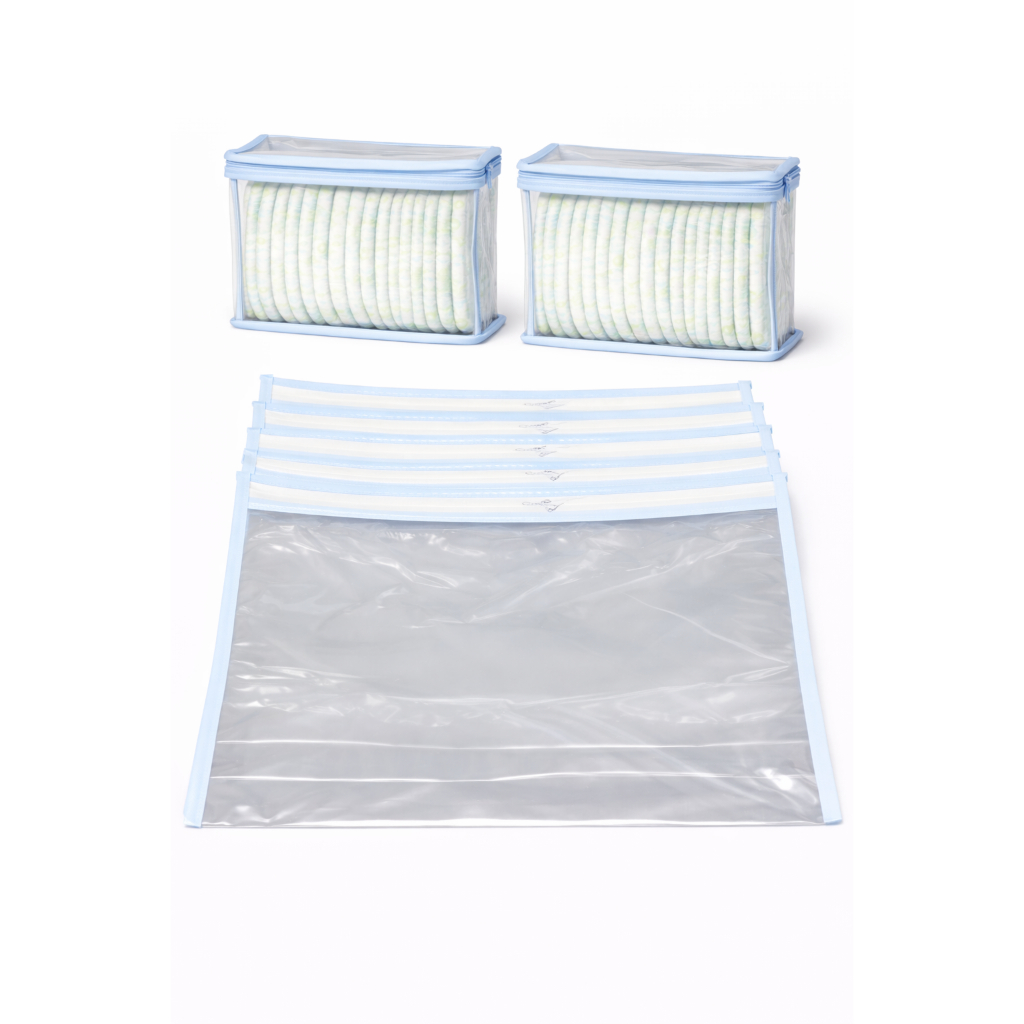 Kit 5 Saquinhos Maternidade 26x30cm + 2 Nécessair