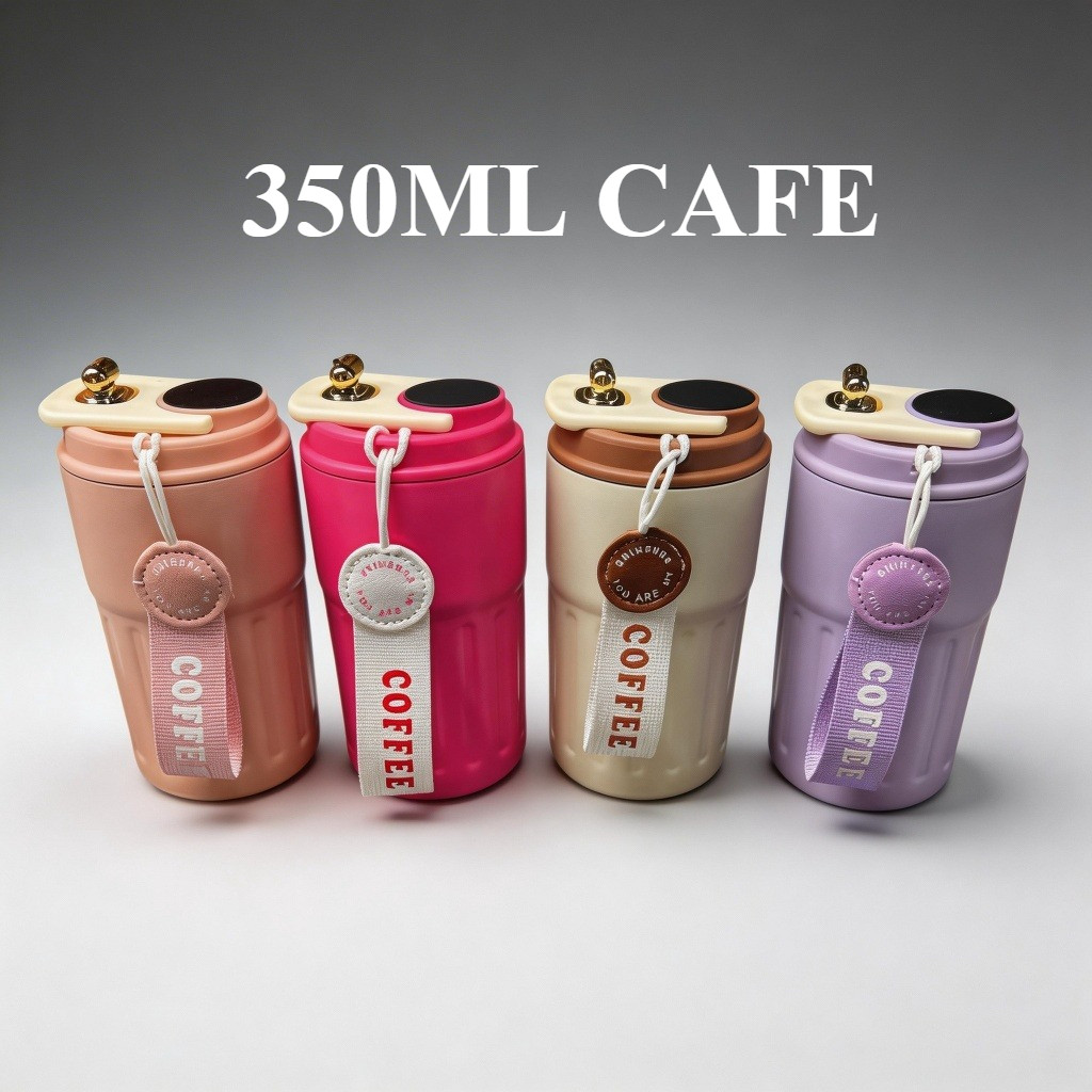 Copo Térmico Café 350ml com Tampa Vedada, Design