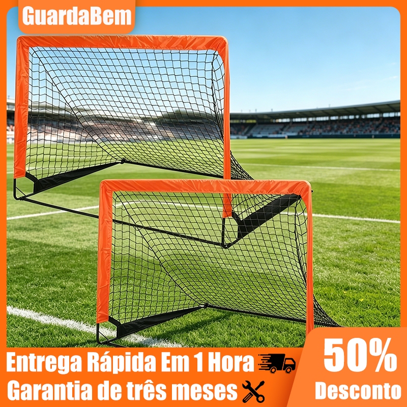 Rede De Futebol Portátil Laranja De 120 * 90 Cm 2