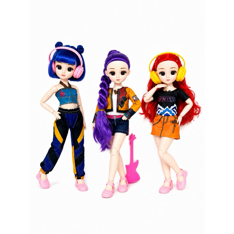Boneca K-Pop Musical Articulada 30Cm Guerreiras Do