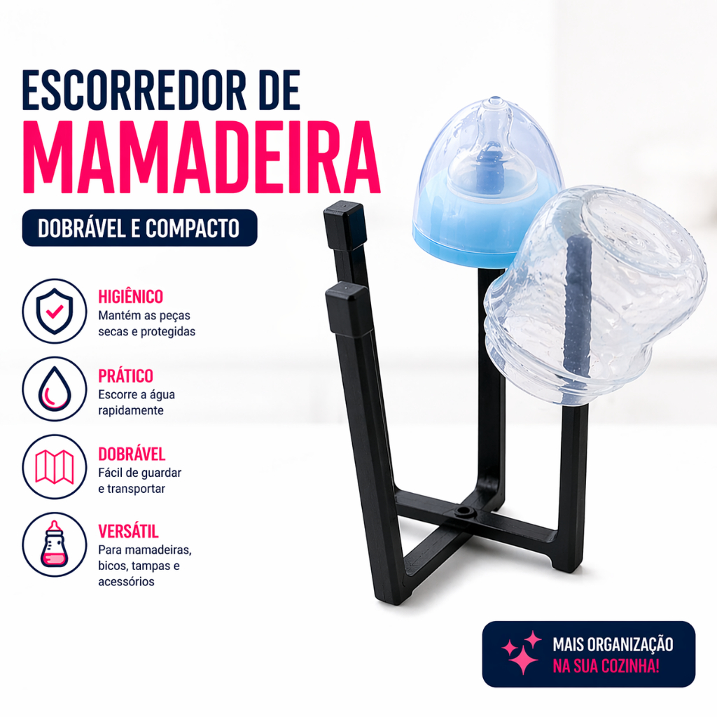 Escorredor de Mamadeira Dobrável Portátil Compac