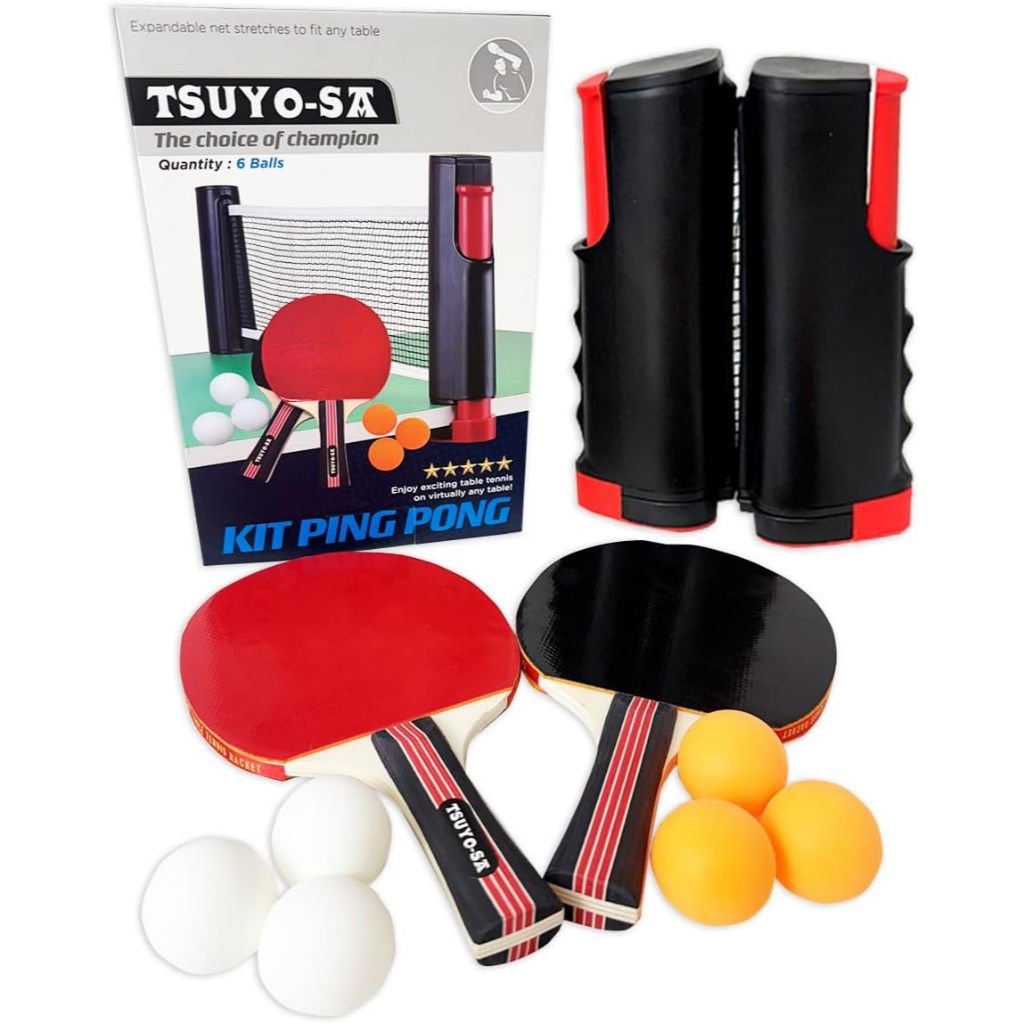 Kit Ping Pong Profissional Raquete Rede 6 Bolas T�