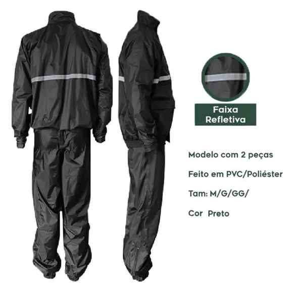 Conjunto Capa De Chuva Roupa Para Motoqueiros Cicl