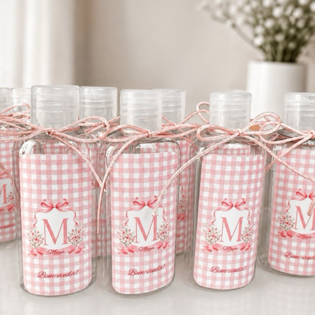 30 Lembrancinhas Personalizadas Álcool Gel 60ml M