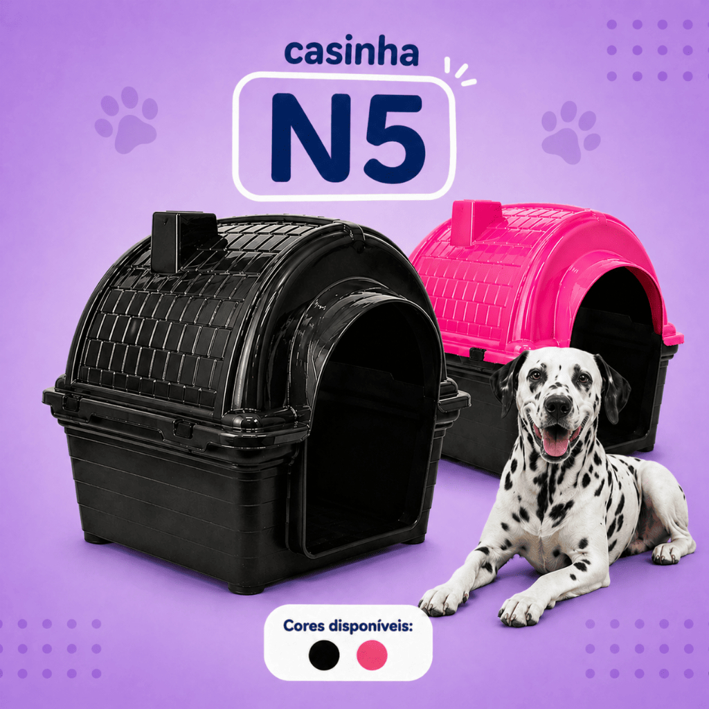 Casinha De Cachorro N5 Plástica Resistente Para C