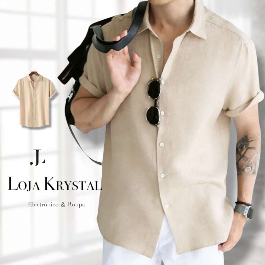 Camisa Slim Masculina Malha Premium Viscolinho Res