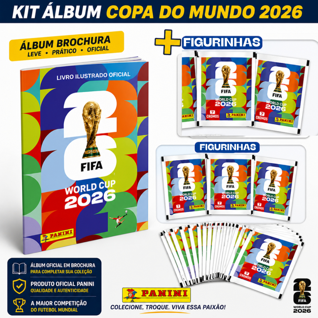 Álbum da copa do mundo 2026 + Figurinhas Original