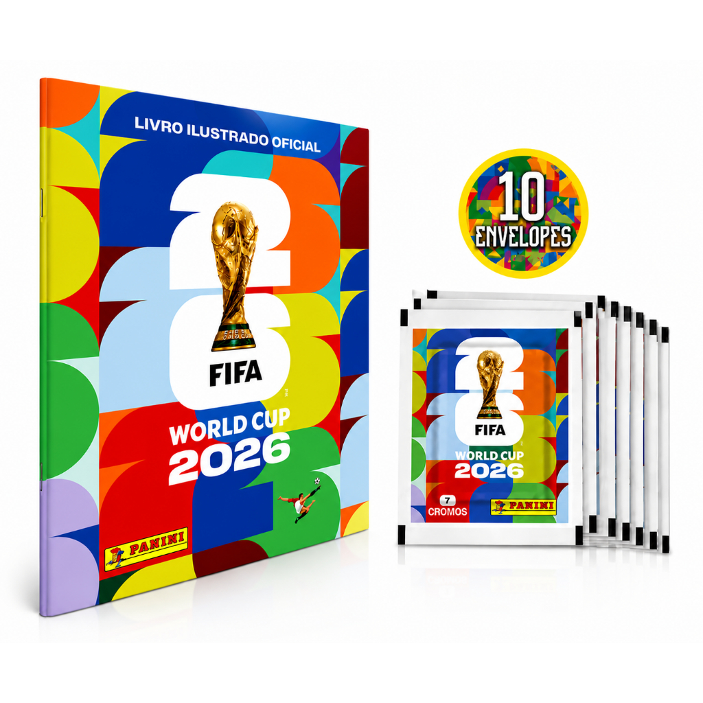 Kit Álbum Oficial Copa do Mundo 2026 + 10 Envelop