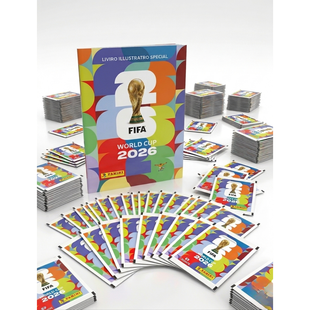 Kit Álbum da Copa 2026 Capa Mole + 50 Envelopes F