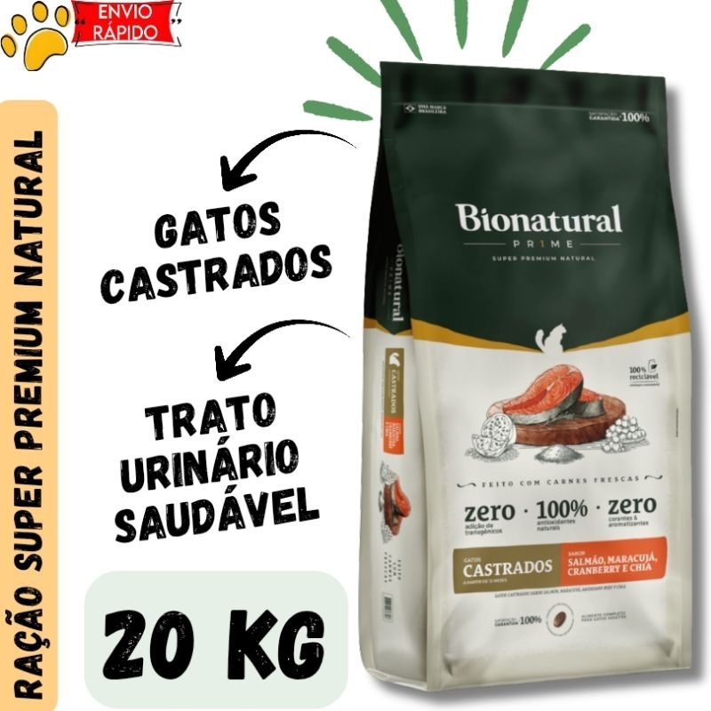 Ração Bionatural Super Premium para Gatos Castra