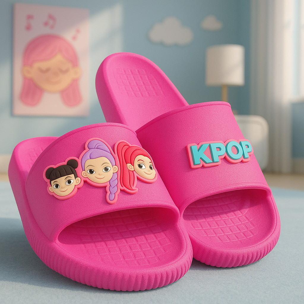Chinelo Infantil Jovem Nuvem Slide Menina kpop Gue