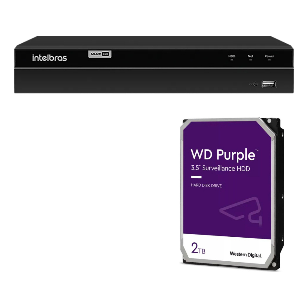 Dvr 4 Canais Full Hd Intelbras Mhdx 1204 Com Hd In