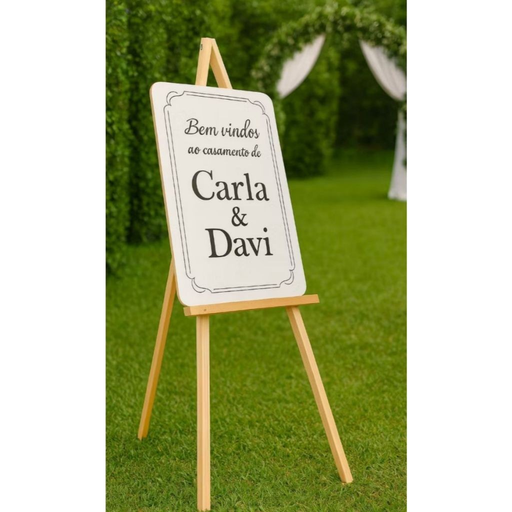 Cavalete De Chão Para Placa De Recepção Casamen