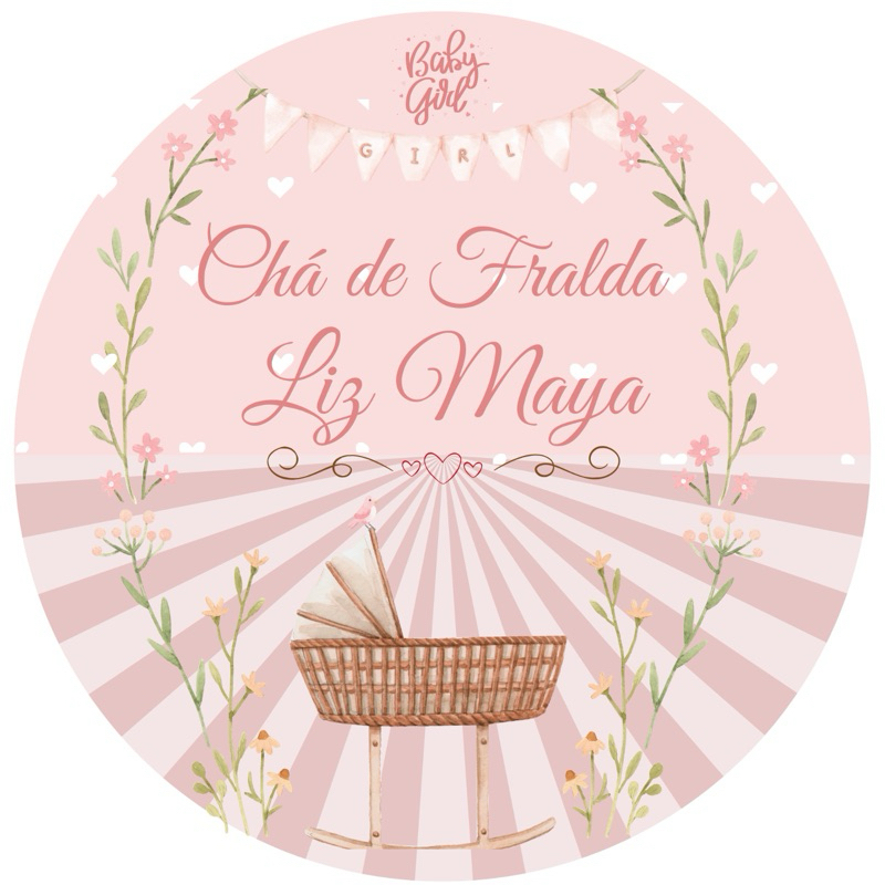 50 Adesivo Personalizado Chá de Bebê / Chá de F
