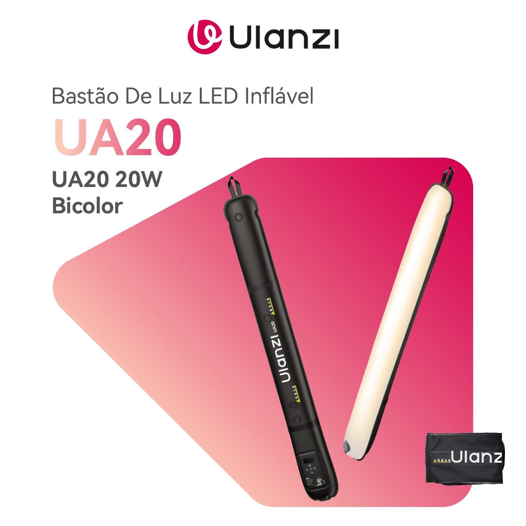 ULANZI UA20 Bastão De Luz LED Inflável 20W Bicol