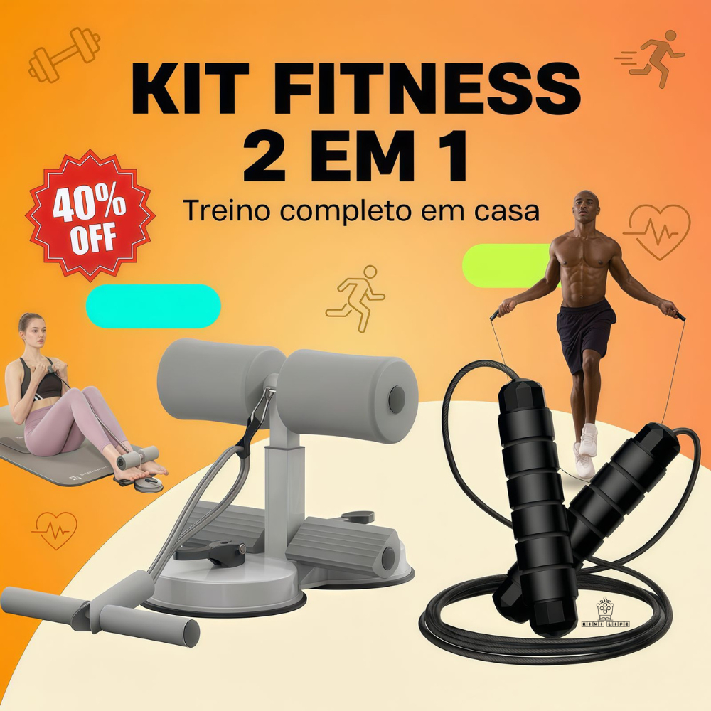Kit 2 Aparelho Abdominal com Fixador de Pés + Cor