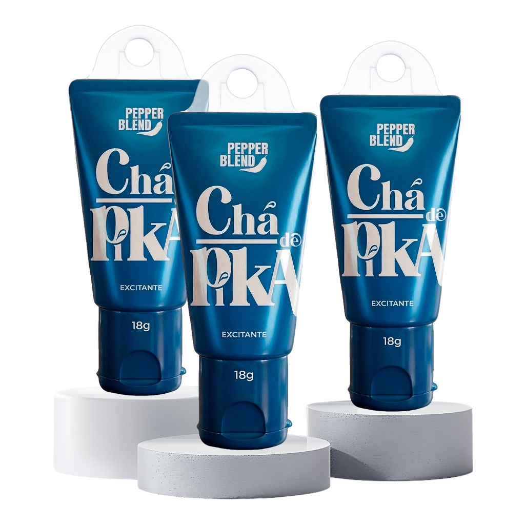 Kit Gel Lubrificante Chá de Pika 18g Prolongador,