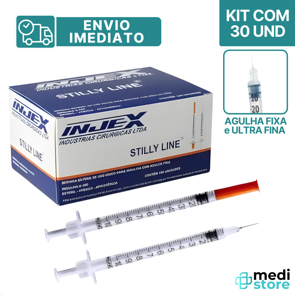 Kit 30 – Seringa de Insulina Botox 1ml 100UI