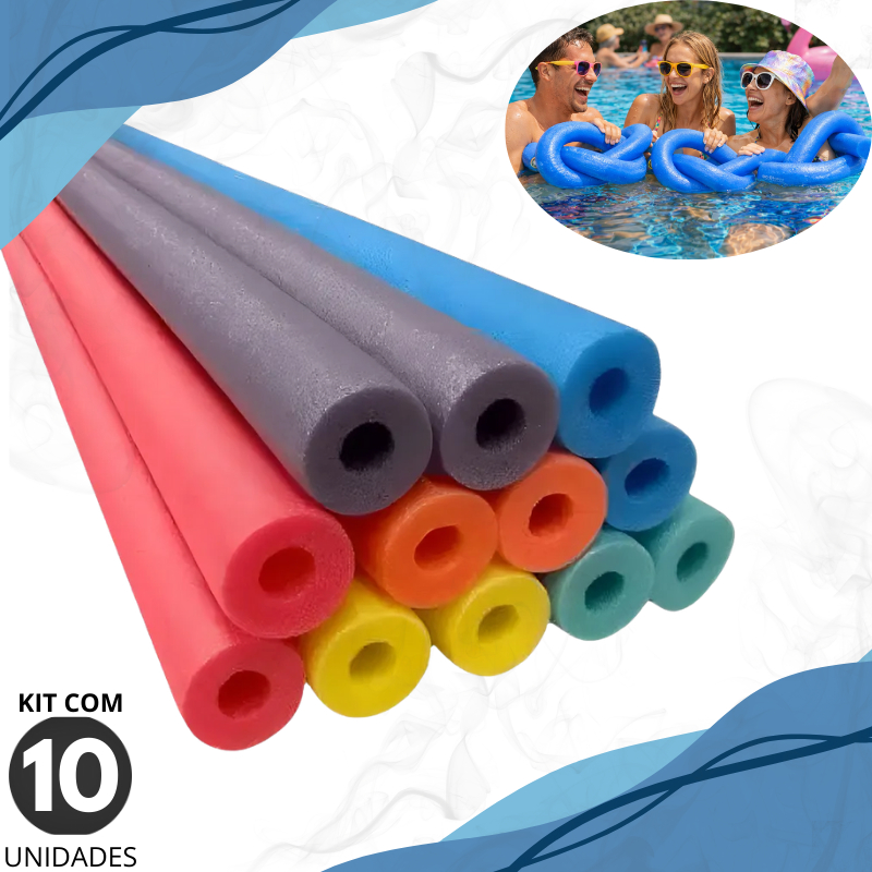 Kit 10 un Boia Espaguete Grande Macarrão Flutuado