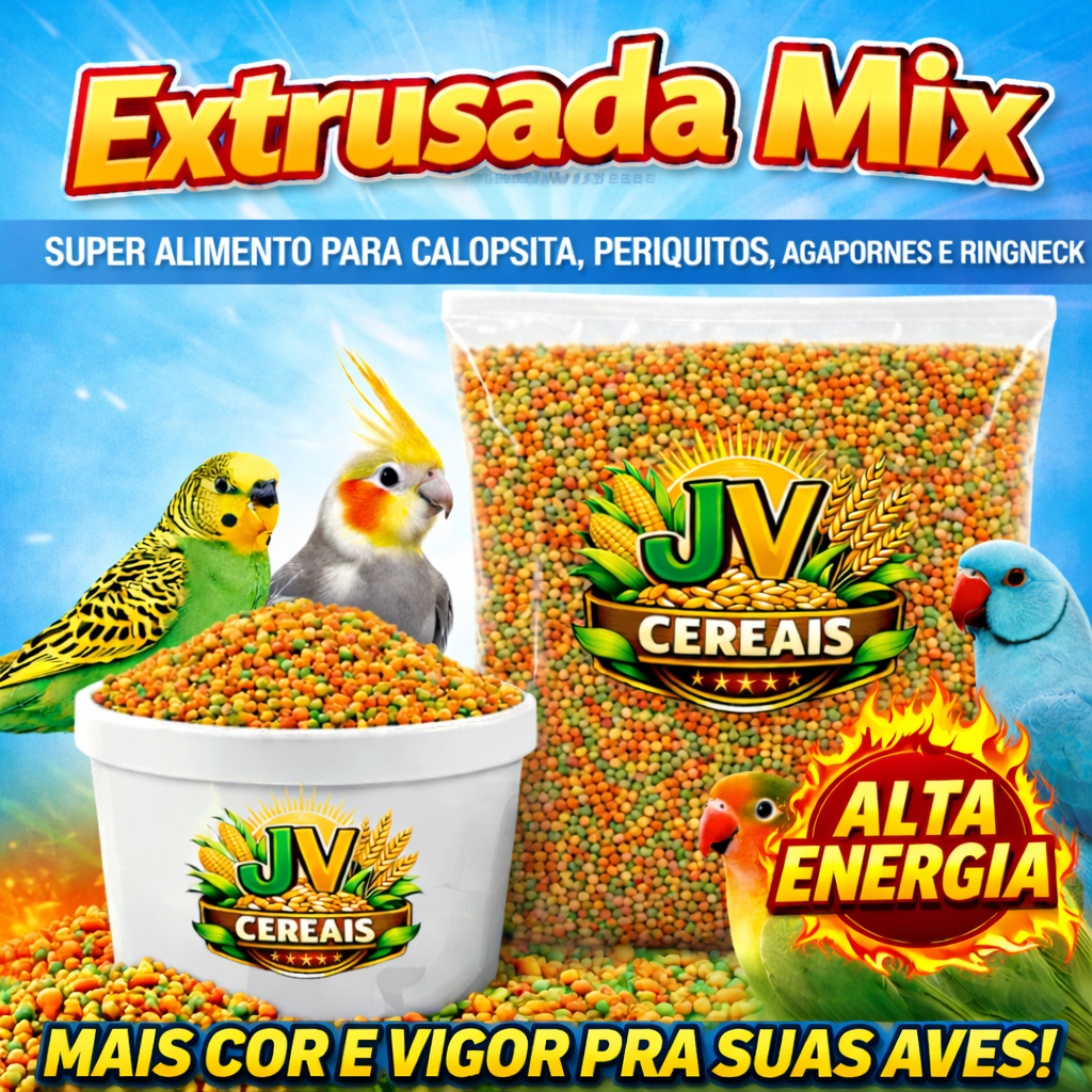 Ração Extrusada Premium 2kg para Calopsita e Rin
