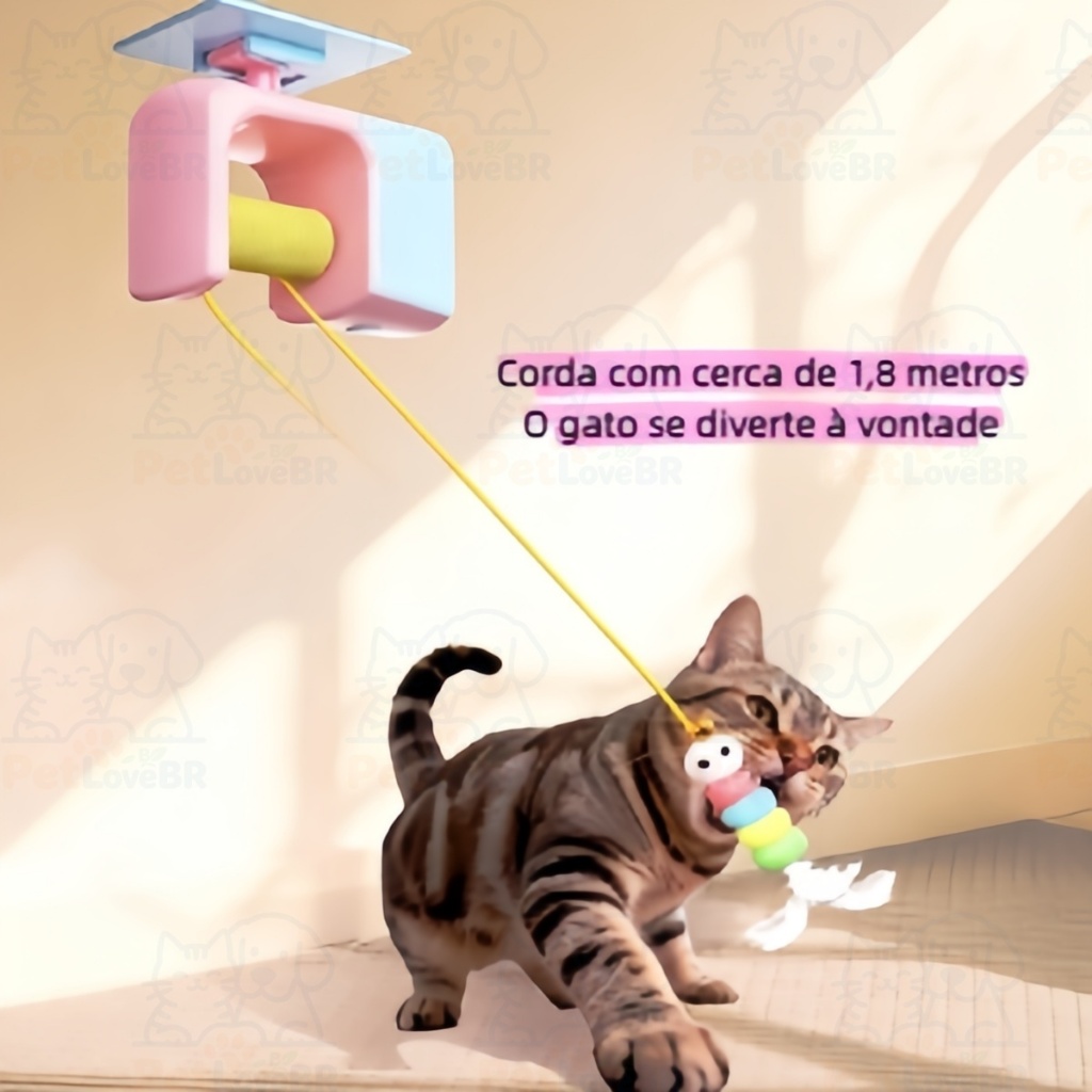 Brinquedo Inteligente para Gatos com Corda Elásti