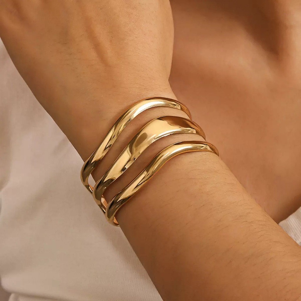 Pulseira Feminina Voltas Lisa Ajustável  Bracelet