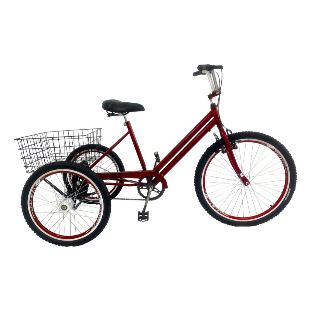 Bicicleta triciclo luxo aro 26 aero rebaixado
