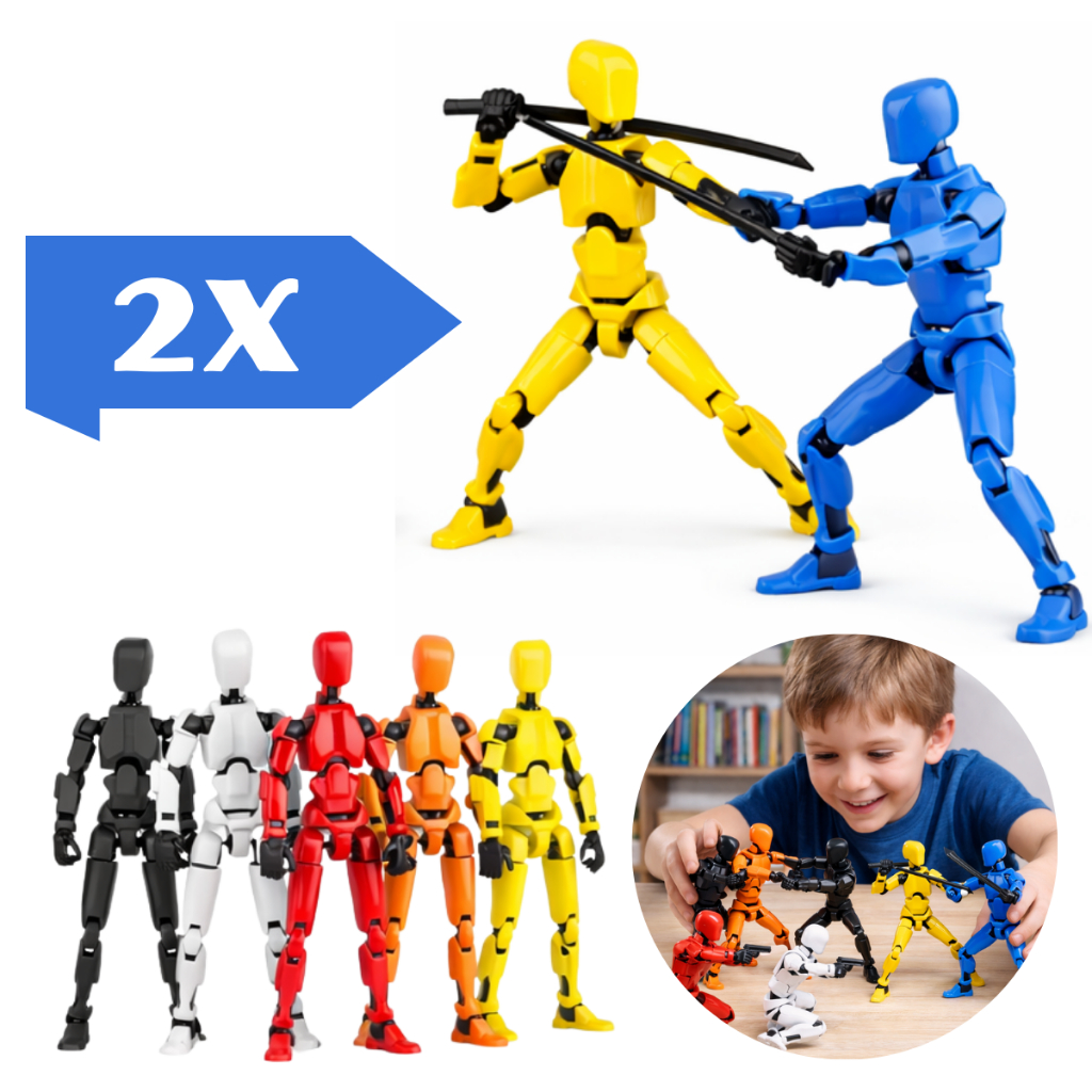Kit 2 Bonecos Articulado Dummy 13 Completo Com Ace