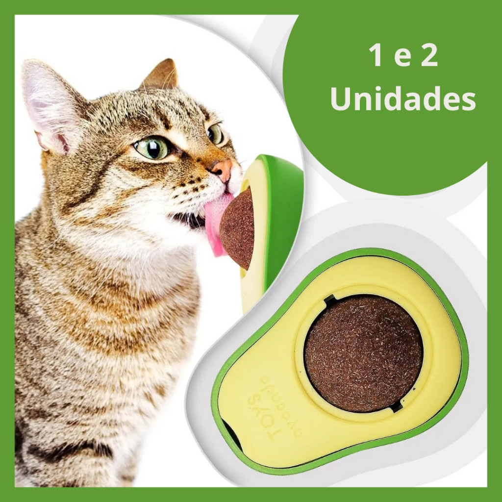 2 Kits  Brinquedo Interativo de Abacate com Catnip