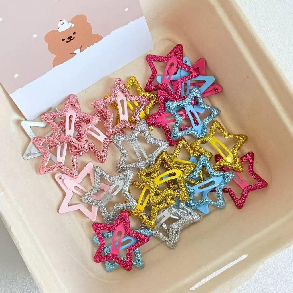 Kit 6/12/18 Presilha De Cabelo Menina Estrela Com 