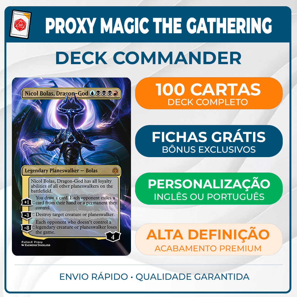 Deck Commander Proxy 100 Cartas  – Lista 100