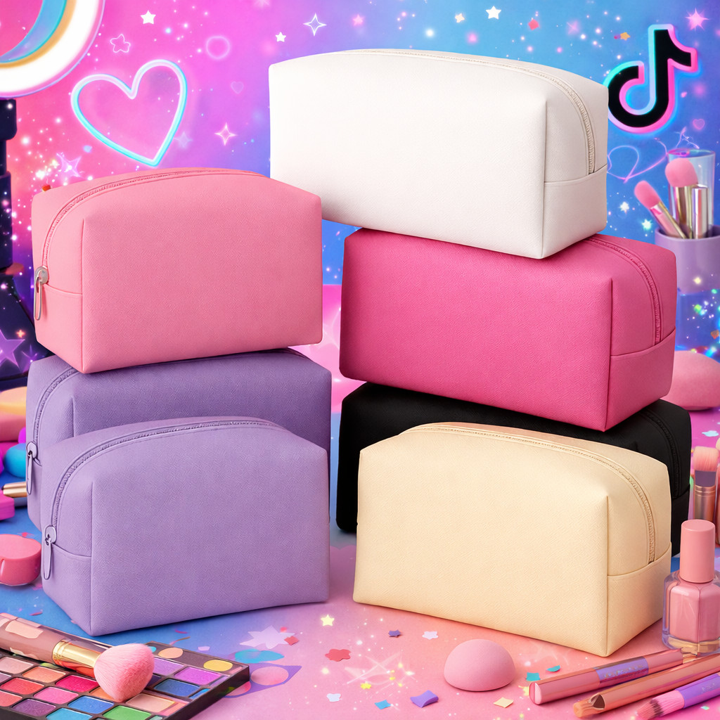 Kit 20 Bolsa Porta Maquiagem Lisas Uso Diário ou 