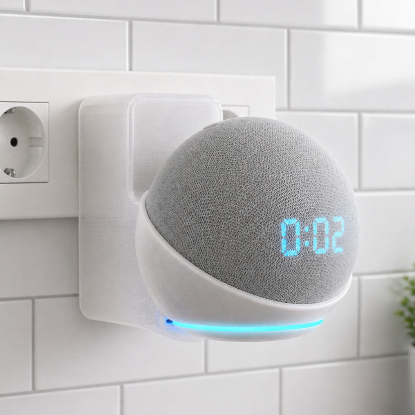 Suporte para Alexa Echo Dot 4 e 5 Amazon de Tomada