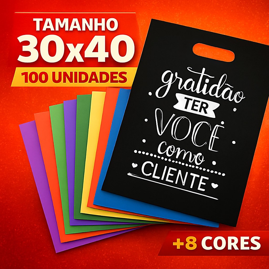 Sacola Boca de Palhaço 30×40 100/200/300 Gra