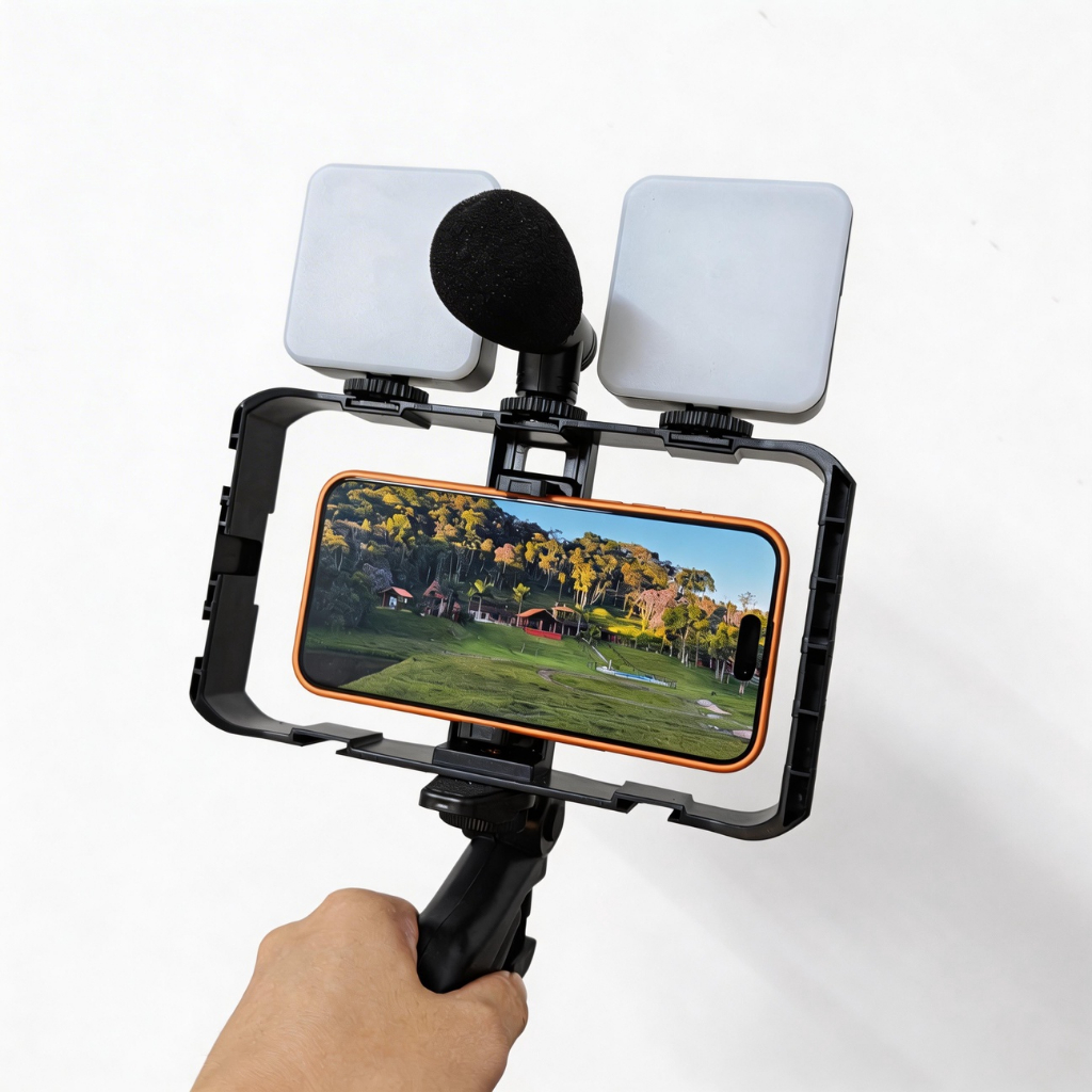 Kit Estabilizador de Vídeo com Gaiola e Tripé pa