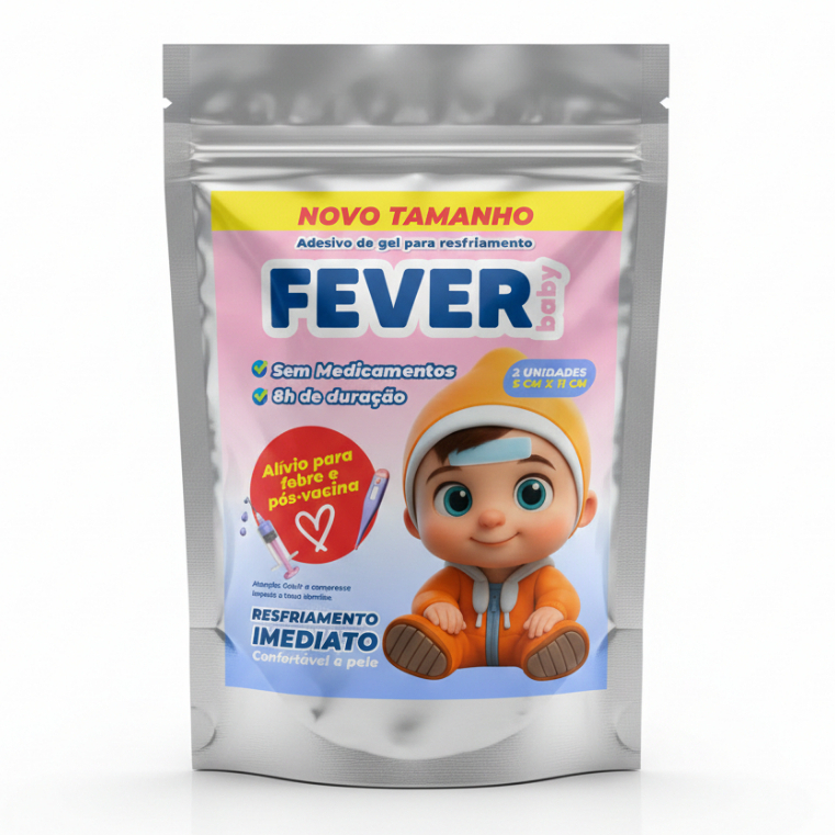 Adesivo FeverBaby  Alívio Geladinho para Febre e 