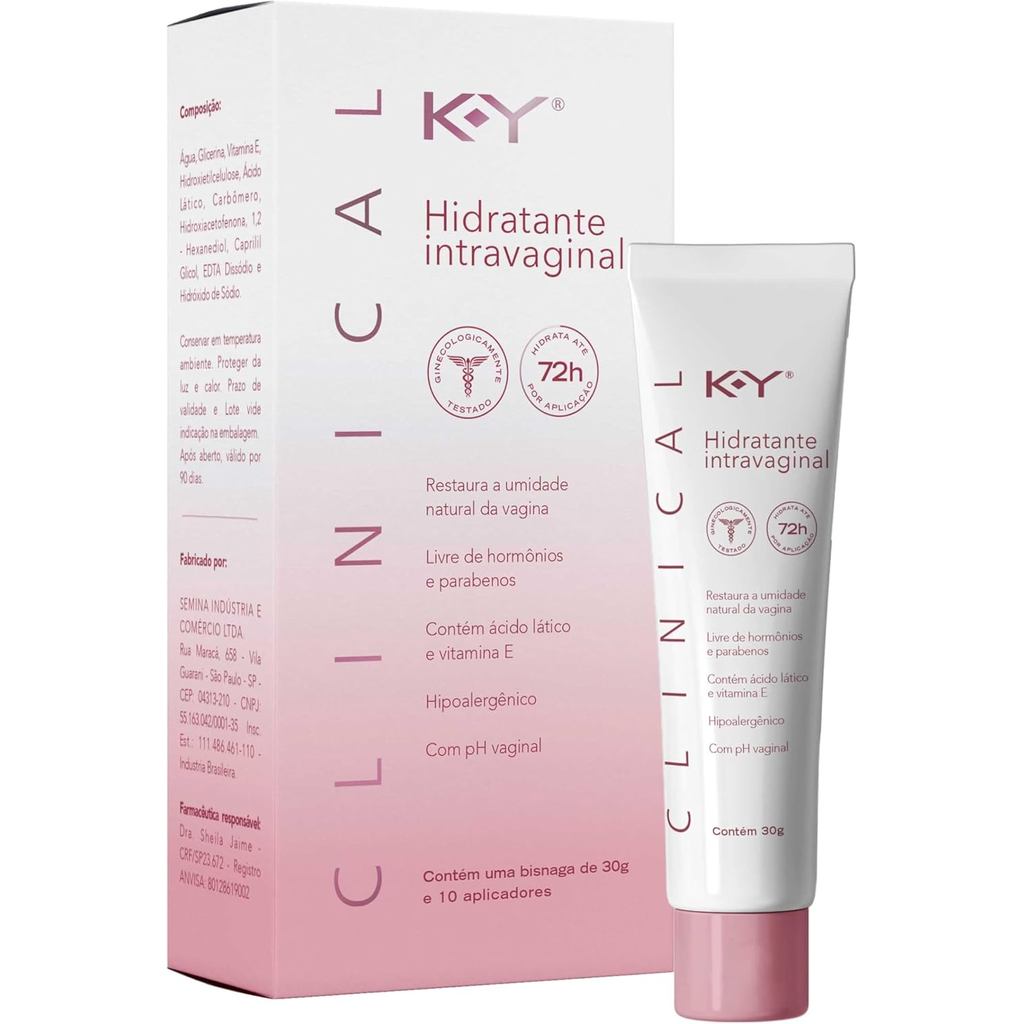 KY Clinical Hidratante Intravaginal 30g  Gel com �