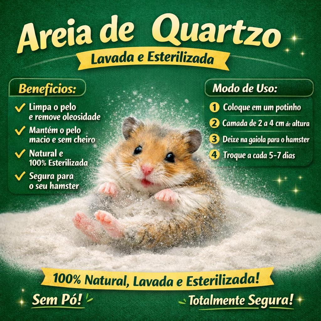 Areia de Quartzo 00 (1kg) para Aquário Banho a Se