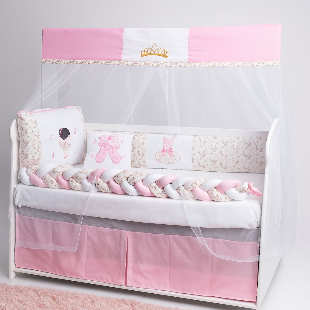 Kit Protetor Berço Completo para Bebê Menino Men