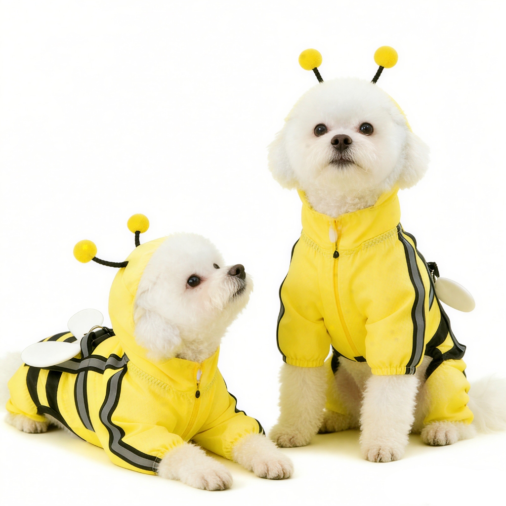 Casaco de chuva para cachorro, quatro patas imperm