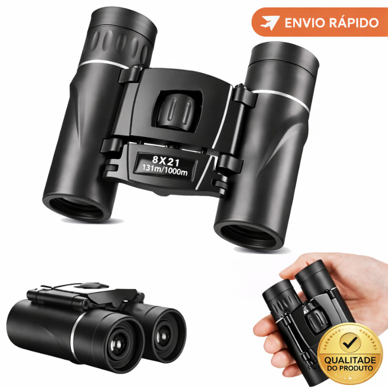 Binóculo Profissional 8×21 com Zoom Alcance 