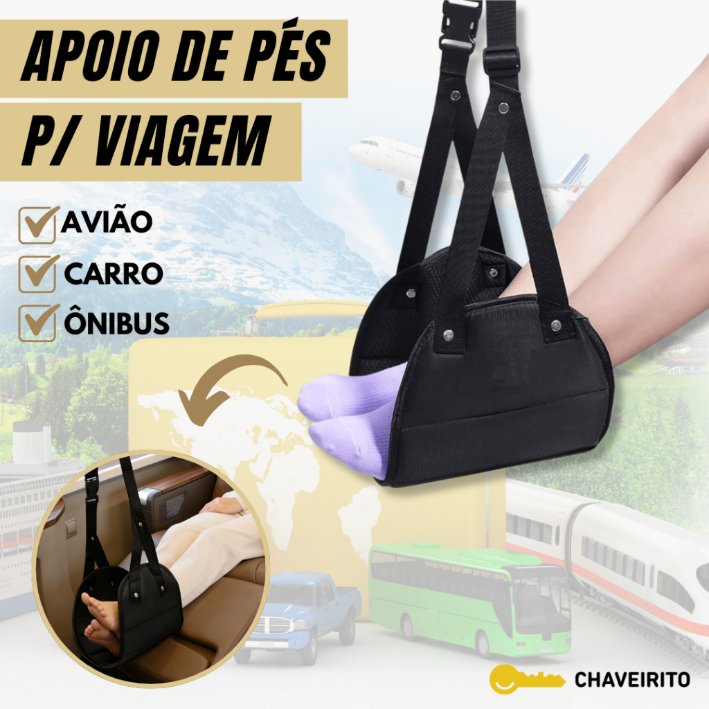 Apoio de Pé Portátil para Viagem | Descanso para