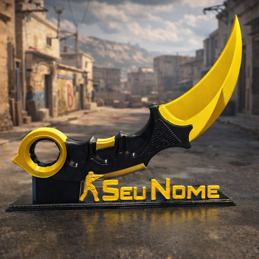 Faca Karambit CS2 CSGO – Decorativo – 