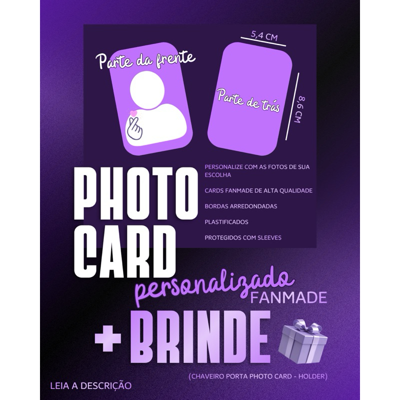 Kit 5 Photo Cards Personalizados Fan made Resisten